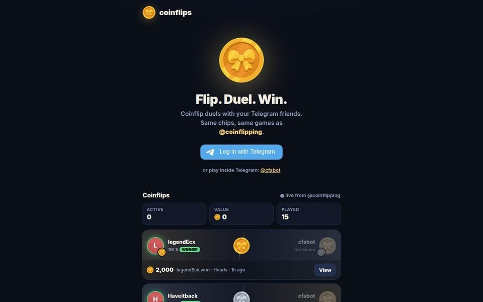 coinflips.gg game feed