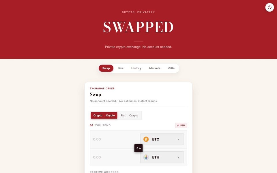 swapped.my homepage